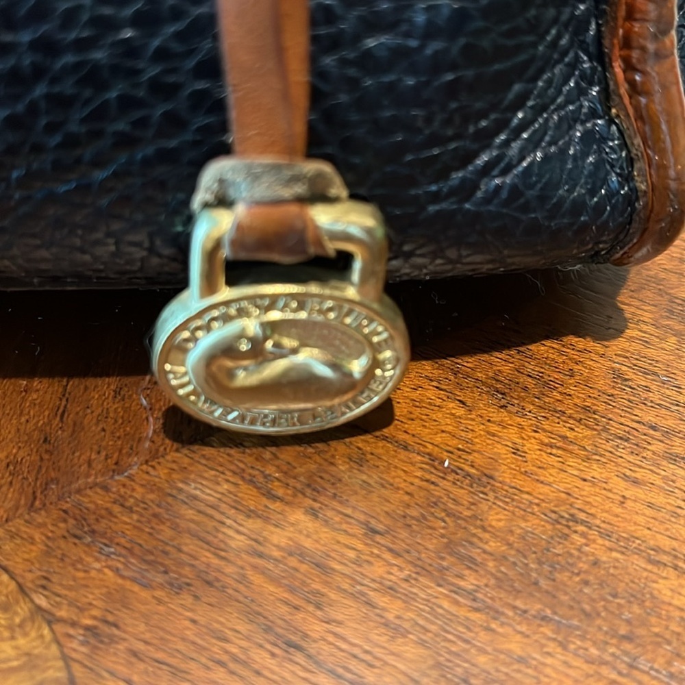 Dooney & Bourke Vintage  All Weather leather   Matches black or navy /brown trim - Picture 3 of 16